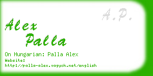 alex palla business card